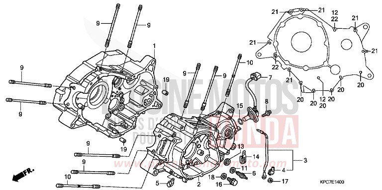 CARTER MOTEUR de Varadero 125 SPANGLE SILVER METALLIC (NHA49) de 2009
